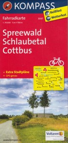 Spreewald, Schlaubetal, Cottbus mapa turystyczna Skala: 1:70 000