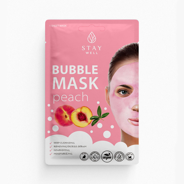 Deep Cleansing Bubble Mask Peach Głęboko oczyszczająca maska do twarzy