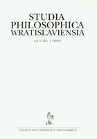 Studia Philosophica Wratislaviensia vol. 5, fasc. 3 (2010)