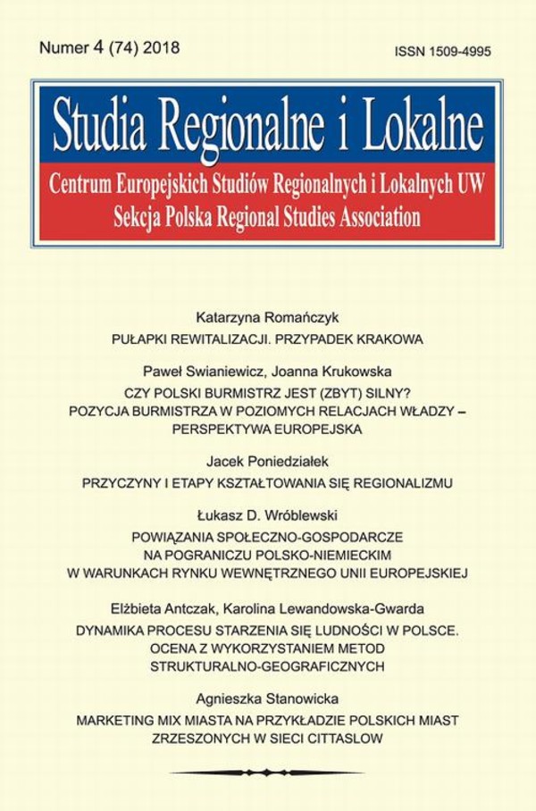 Studia Regionalne i Lokalne nr 4(74)/2018 - pdf