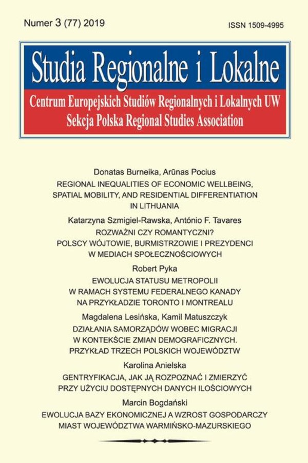Studia Regionalne i Lokalne nr 3(77)/2019 - pdf