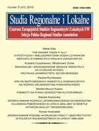 Studia Regionalne i Lokalne Centrum Europejskich Studiów Regionalnych i Lokalnych UW, Sekcja Polska Regional Studies Association 3(41)/2010