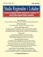 Studia Regionalne i Lokalne Centrum Europejskich Studiów Regionalnych i Lokalnych UW, Sekcja Polska Regional Studies Association 2(44)/2011