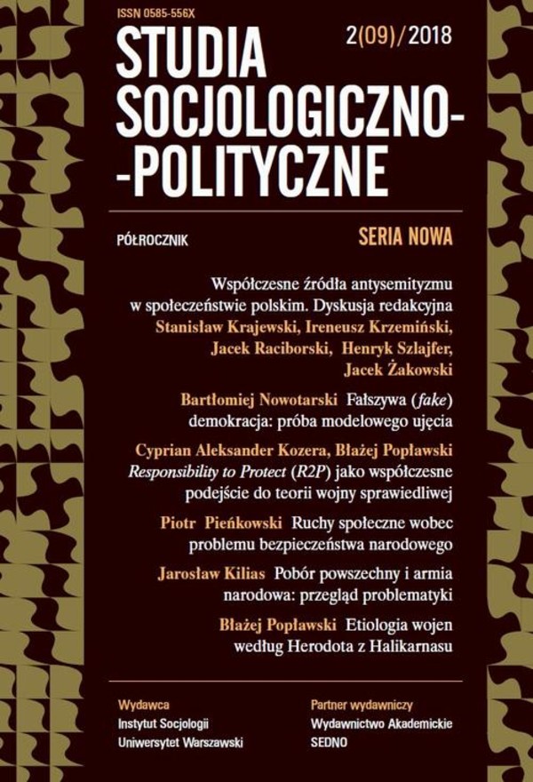 Studia Socjologiczno-Polityczne 2 (09) /2018 - pdf