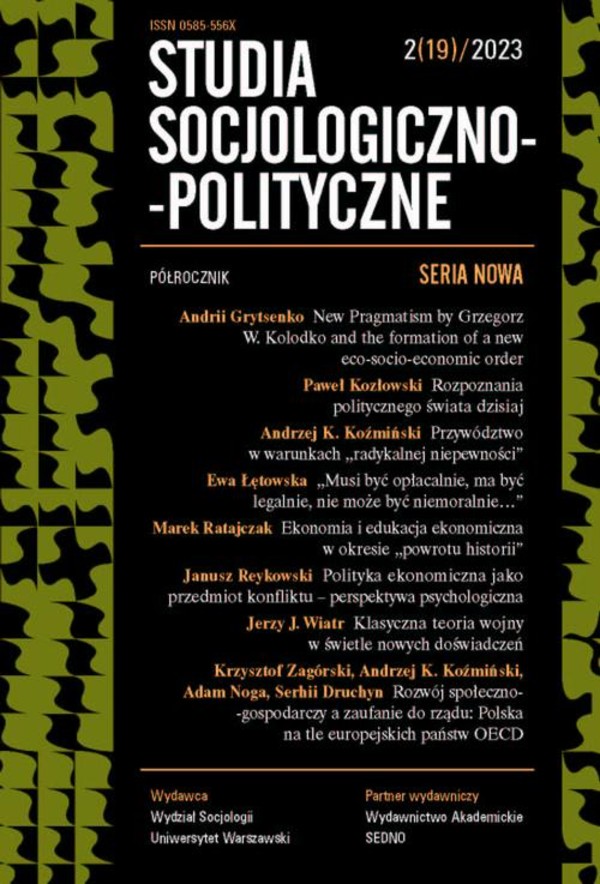 Studia Socjologiczno-Polityczne 2(19)/ 2023 - pdf