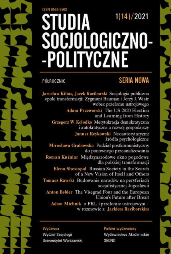 Studia Socjologiczno-Polityczne 1(14)/2021 - pdf