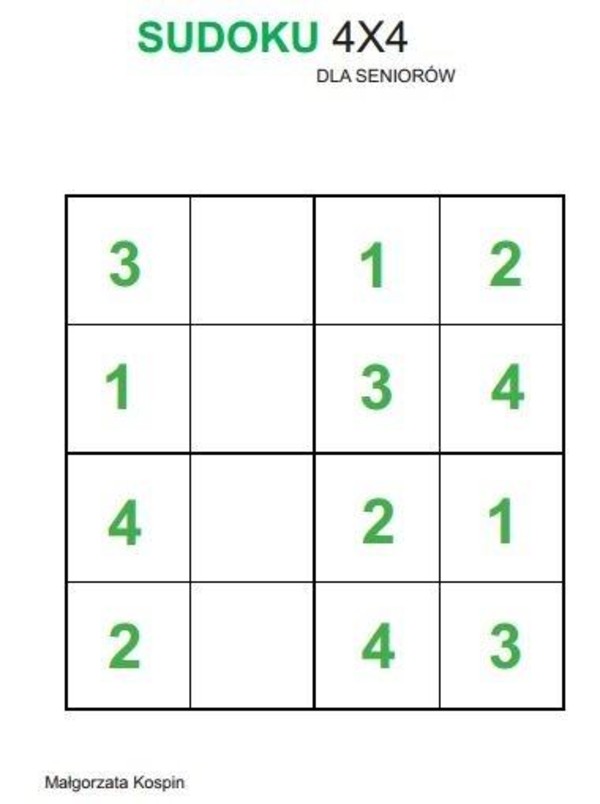 Gra Sudoku 4x4