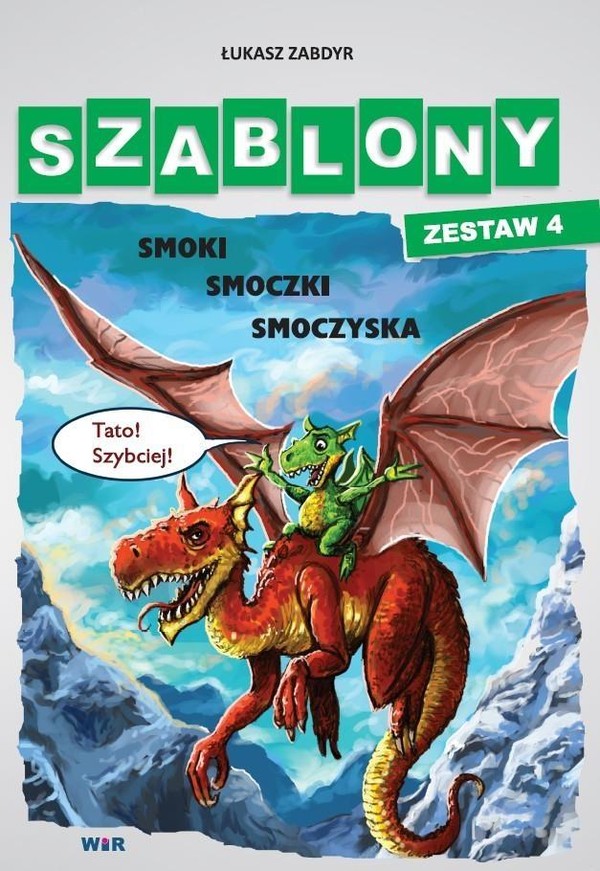 Szablony. Zestaw 4 Smoki, smoczki, smoczyska