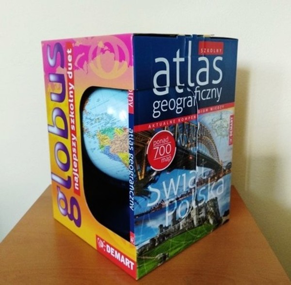 Szkolny atlas geograficzny z globusem