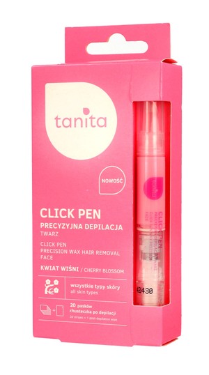 Tanita Click Pen Kwiat Wiśni Aplikator z woskiem do precyzyjnej depilacji twarzy