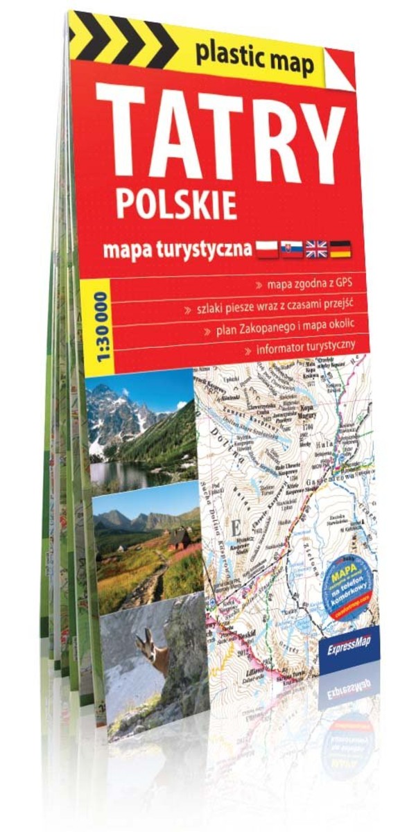 Tatry polskie. Mapa turystyczna Skala: 1:30 000