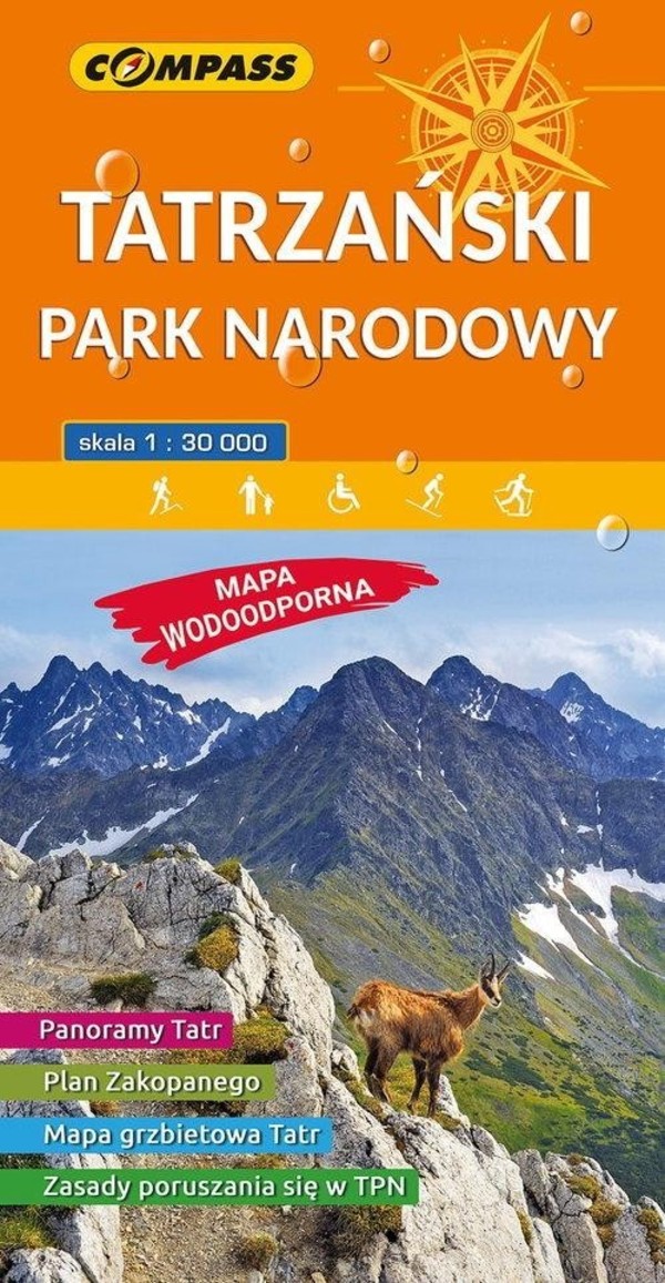 Tatrzański Park Narodowy Mapa turystyczna Skala: 1:30 000