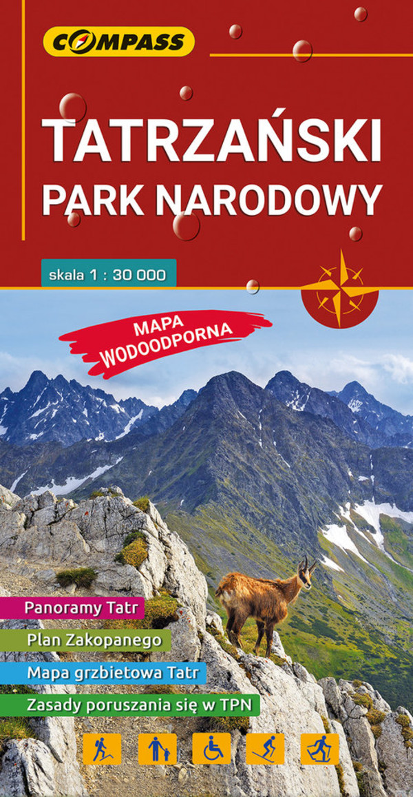 Tatrzański Park Narodowy Mapa laminowana Skala 1:50 000
