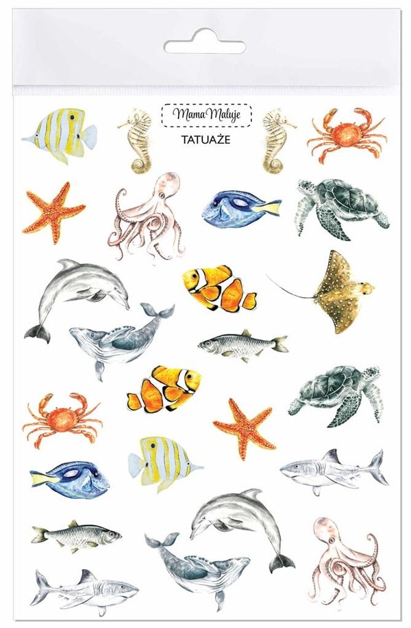 Tatuaże zmywalne Zwierzęta mórz i oceanów