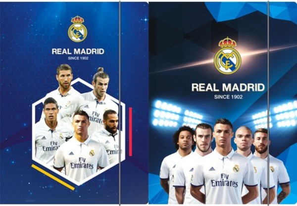 Teczka z gumką A4 Real Madrid 10 sztuk mix