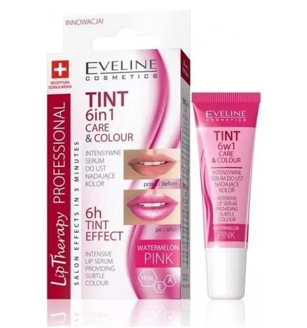 Tint 6in1 Care Colour Watermelon Pink Intensywne serum do ust nadające kolor