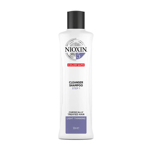 System 5 Color Safe Oczyszczający szampon do włosów lekko przerzedzonych i poddanych zabiegom chemicznym