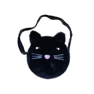 Torebka na ramię pluszowa Czarny Kot