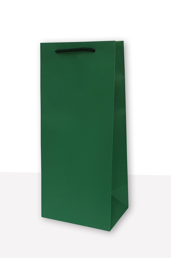 Torebka prezentowa jednobarwna koniak zielona 10 sztuk