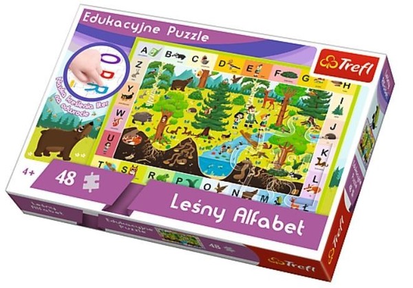 Puzzle Leśny alfabet - 48 elementów Puzzle edukacyjne