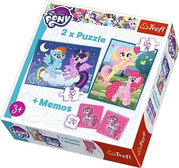 Puzzle Przyjaźń to magia My Little Pony 30/48 elementów Puzzle 2 w 1 + Memo