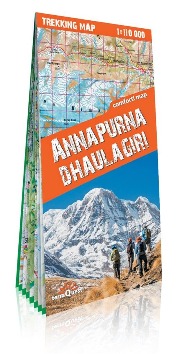 Annapurna i Dhaulagiri Trekking Map skala 1:110 000