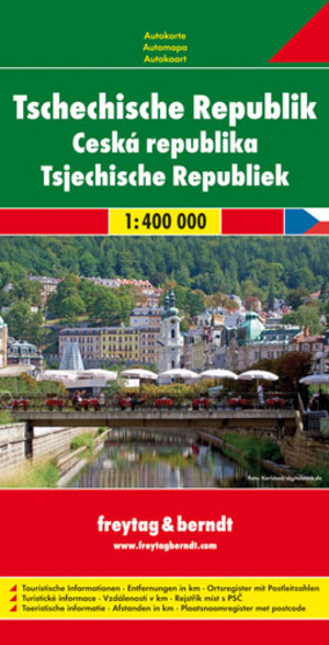 Tschechische Republik Autokarte / Czechy Mapa samochodowa Skala 1:400 000