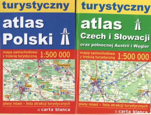 Turystyczny atlas Czech i Słowacji oraz północnej Austrii i Węgier / Turystyczny atlas Polski Skala 1:500000