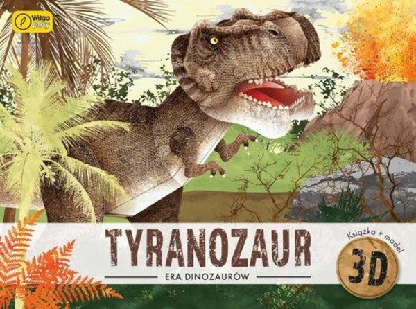 Puzzle 3D + Książka Tyranozaur