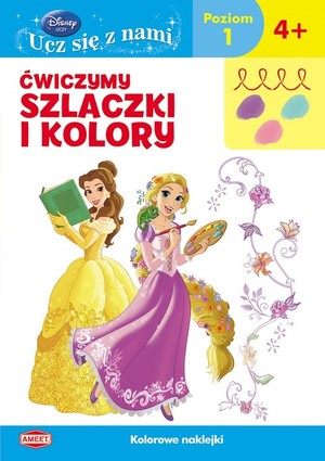 Ucz się z nami Ćwiczymy szlaczki i kolory Księżniczki Disney uczy 4+