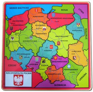 Układanka Drewniana Mapa Polski