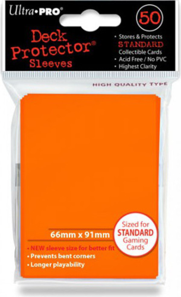 Koszulki Deck Protector - Solid Orange (Pomarańczowe) 66 mm x 91 mm 50 sztuk