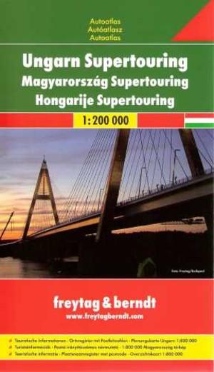 Ungarn Supertouring Autoatlas / Węgry Altas samochodowy Skala 1:200 000
