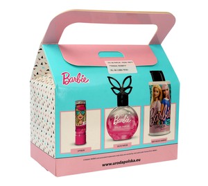 Uroda for Kids Zestaw prezentowy Barbie Fashionistas żel pod prysznic 2w1 + perfumka + pomadka ochronna