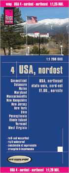 USA Nordost Autokarte / USA północny-wschód Mapa samochodowa Skala 1:1 250 000