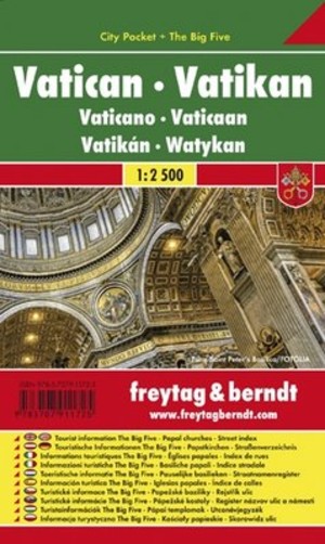 Vatican Stadtplan / Watykan Plan miasta Skala 1:2 500