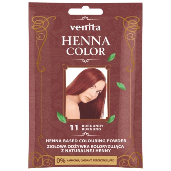 Henna Color 11 Burgund Ziołowa odżywka koloryzująca z naturalnej henny