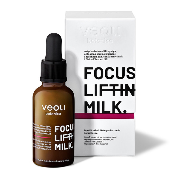 Focus Lifting Milk Liftingujące serum emulsyjne do twarzy z bakuchiolem