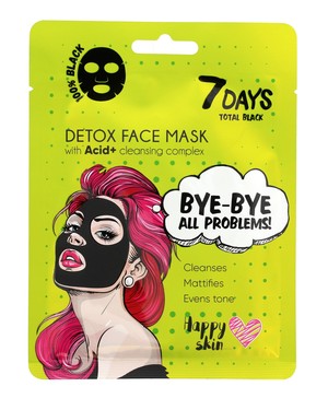 7 Days Total Black Bye Bye All Problems Maska na twarz detoksykująca