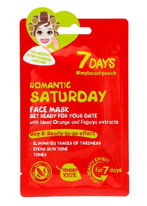 7 Days #mybeautyweek Romantic Saturday Maska na twarz przeciw oznakom zmęczenia