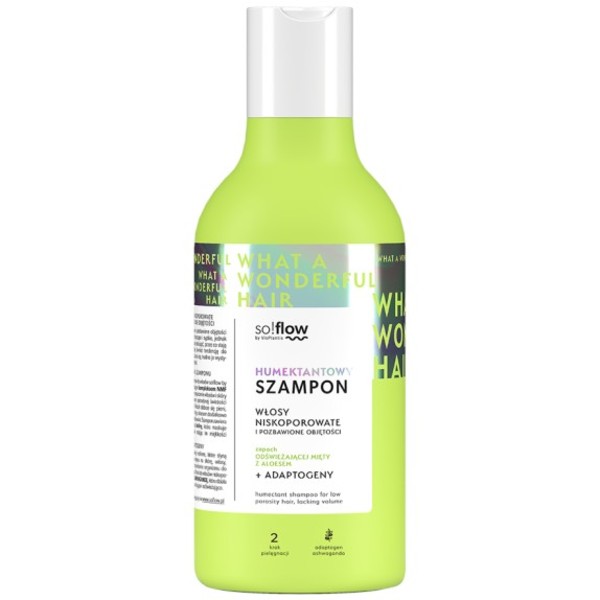 So!Flow Humektantowy szampon do włosów niskoporowatych i pozbawionych objętości