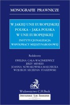Okładka:W jakiej Unii Europejskiej Polska - jaka Polska w Unii Europejskiej. Instytucjonalizacja współpracy międzynarodowej 
