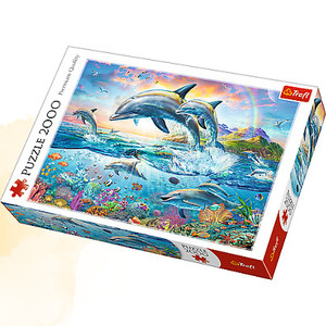 Puzzle Wesołe delfiny 2000 elementów