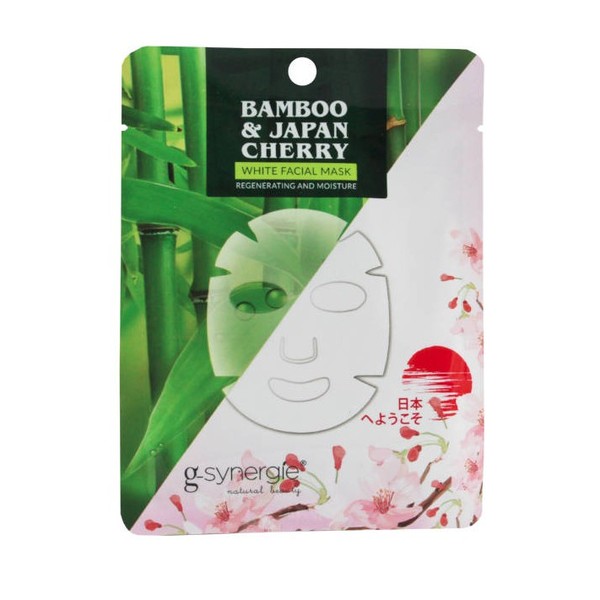 White Facial Mask Bambus & Wiśnia Japońska Maseczka do twarzy w płachcie