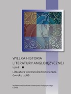 Okładka:Wielka historia literatury anglojęzycznej. Tom I: Literatura wczesnośredniowieczna do roku 1066 