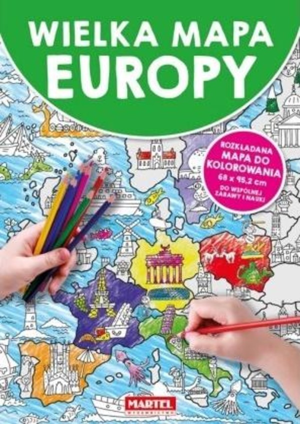 Wielka mapa Europy kolorowanka podłogowa