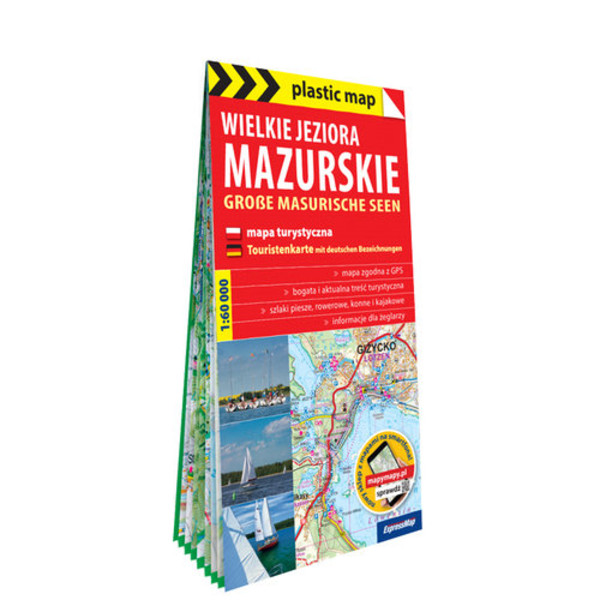 Wielkie Jeziora Mazurskie foliowana mapa turystyczna 1:60 000