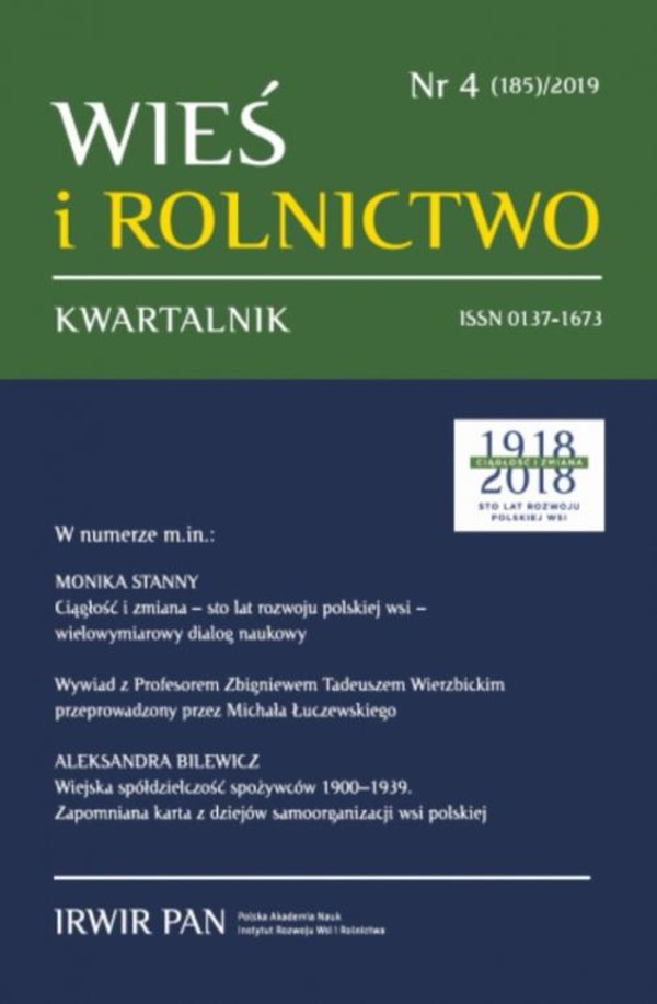 Wieś i Rolnictwo nr 4(185)/2019 - pdf