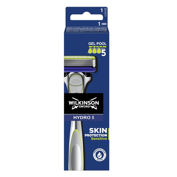 Фото - Електробритва Wilkinson Sword Men Hydro5 Skin Protection Sensitive Maszynka do golenia z wymiennymi ostrzami
