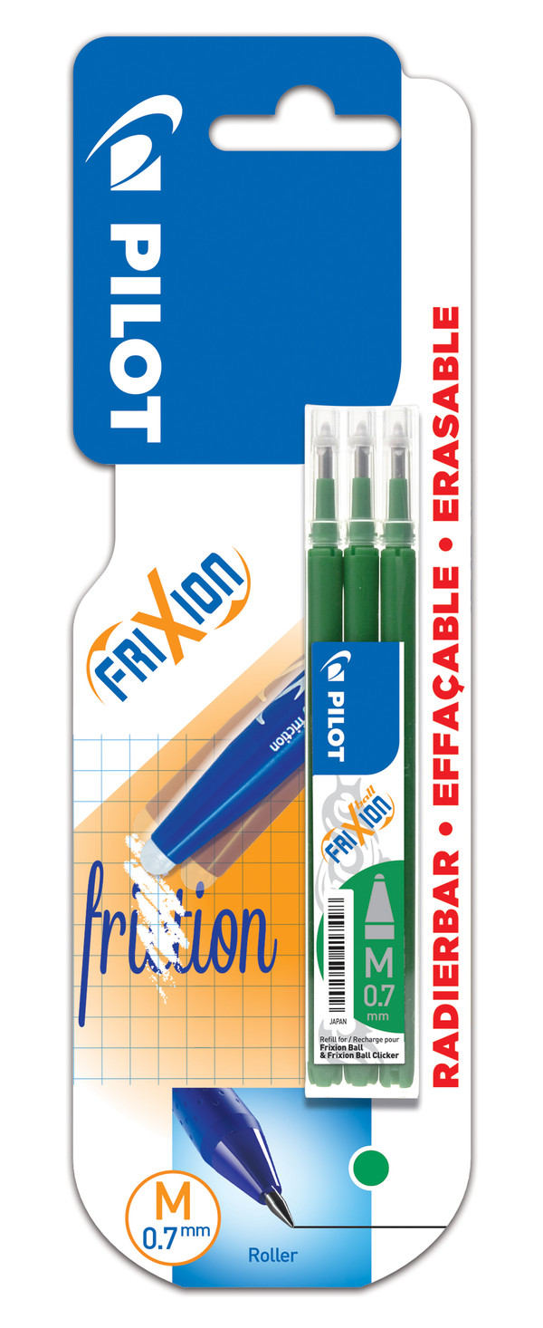 Wkład do długopisu frixion pilot zielony 3 sztuki blister